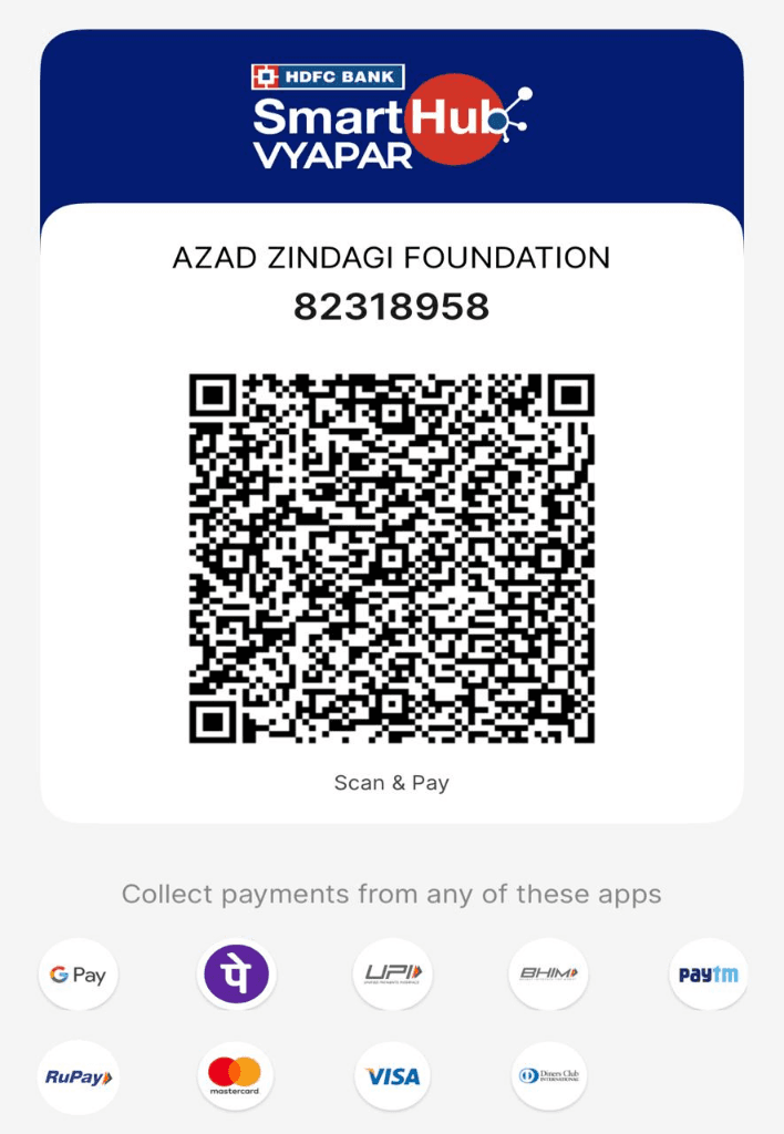 HDFC SmartHub Vyapar QR Code - Azad Zindagi Foundation
